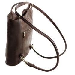 Patty - Borsa donna in pelle convertibile a zaino - Img 3
