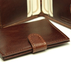 Portafoglio con chiusura con clip. Marrone con RFID - Img 2