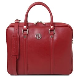 Prato - Borsa porta computer da donna in pelle saffiano