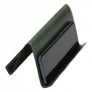 SUPPORTO IN PELLE PER IPAD E IPHONE OLD ANGLER FIRENZE ARTIGIANALE MADE IN ITALY