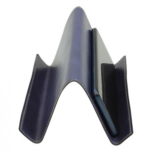SUPPORTO IN PELLE PER IPAD E IPHONE OLD ANGLER FIRENZE ARTIGIANALE MADE IN ITALY - Img 4