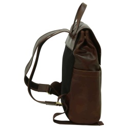 Zaino per laptop in pelle. Marrone Scuro - Img 3