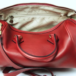 Bauletto due manici in pelle - rosso - Img 8