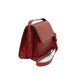 Borsa a tracolla di vitello pieno fiore-Rosso - Img 5