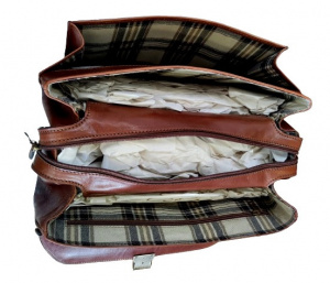 BORSA MEDICO IN PELLE CON TASCA DI BERARDINO - Img 2