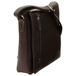 Borsa Messenger in pelle. Nero - Img 4