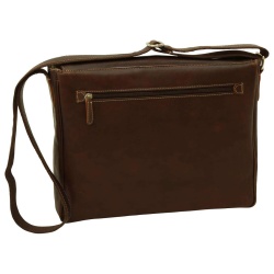 Borsa tracolla in pelle. Marrone Scuro - Img 3