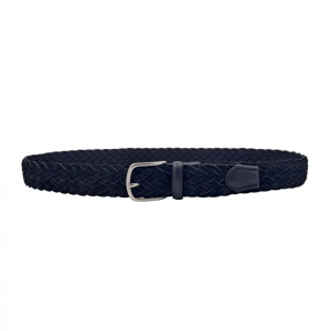CINTURA UOMO 3,5 CM INTRECCIATA IN CAMOSCIO ORIONE BELTS ARTIGIANALE MADE IN ITALY - Img 3