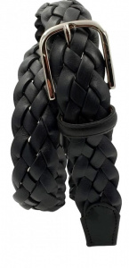 CINTURA UOMO 4 CM EXTRA LARGE INTRECCIATA IN CUOIO ORIONE BELTS ARTIGIANALE MADE IN ITALY - Img 2