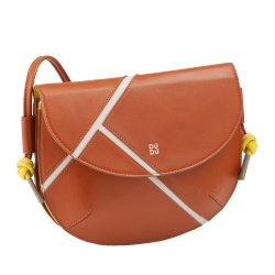 DUDU Borsa a Tracolla Donna in Vera Pelle – Borsetta Piccola con Chiusura a Patta Stile Tennis con Tracolla Regolabile e Interno Capiente - Img 3
