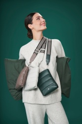 DUDU Borsa a Tracolla Donna Piccola in Pelle Trapuntata, Borsetta Morbida da Sera Elegante con Cinghia Regolabile, Design Essenziale - Img 5