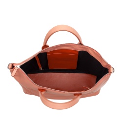 DUDU Borsa a Tracolla Spalla Elegante Donna in Vera Pelle, Borsa a Mano con Due Manici e Cerniera Zip - Img 4