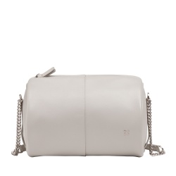 DUDU Borsa Donna Cilindrica in Pelle, Borsa a Tracolla con Catena e Pelle, Borsa a Cilindro Piccola Fashion Elegante con Cerniera
