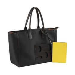 DUDU Borsa Donna Shopper Grande in Pelle e Tessuto – Borsa Tote Shopping Capiente Elegante e Funzionale con Bustina da Polso Removibile - Img 2