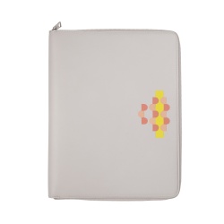 DUDU Cartella Portadocumenti A4 in Pelle Portablocco da Ufficio Cartellina Porta Tablet iPad Multicolore con Zip