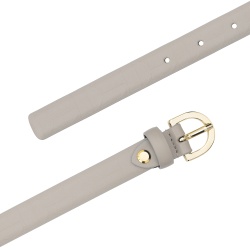 DUDU Cintura da Donna Sottile in Pelle Morbida, H 20mm, Made in Italy, Elegante, Regolabile Accorciabile - Img 2