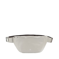 DUDU Marsupio in Vera Pelle per Uomo Donna con Cinghia Regolabile, Design Pulito Elegante Capiente, Marsupio a 3 Zip