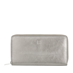 DUDU Portafoglio donna grande RFID di vera pelle colorato zip around