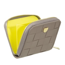 DUDU Portafoglio Donna Piccolo in Pelle Intrecciata Zip Around – Elegante e Compatto, Porta Carte, Portamonete e Banconote con Cerniera - Img 3
