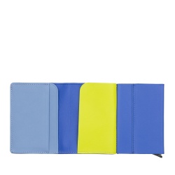 DUDU Portafoglio Portacarte Uomo in Pelle Protezione RFID, Piccolo Miniwallet con Cardprotector in Alluminio, Porta Banconote e Chiusura a Bottone - Img 2