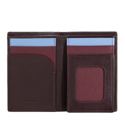 DUDU Portafoglio Uomo Slim in Pelle, Design Piccolo e Sottile, Porta Soldi e Carte Tessere, Portafogli Compatto con Patta e Finestra