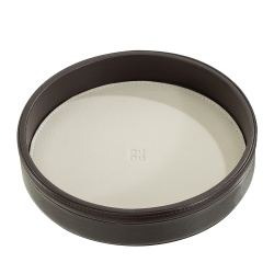 DUDU Svuotatasche da Ingresso Rotondo in Pelle, Vassoio Piccolo da 16cm Multicolore di Design, Oggetto Decorativo di Casa - Img 2