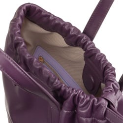 DUDU Zaino Donna a Sacca in Morbida Pelle, Zaino con Coulisse e Bottone Magnetico, Doppia Maniglia, Zaino Semplice Elegante - Img 4