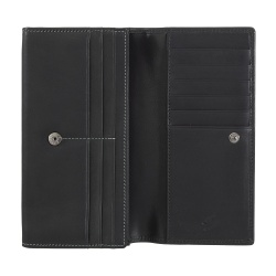 Nuvola Pelle Portafoglio Donna Grande in Pelle – Portamonete e Porta Carte Capiente con Scomparti Multipli ed Elegante Chiusura a Bottone