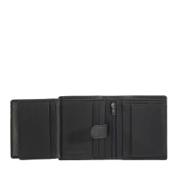Nuvola Pelle Portafoglio Uomo in Pelle Piccolo con Portamonete – Portafoglio Compatto in Vera Pelle con Scomparti per Carte, Banconote, Zip Interna e Monete - Img 4