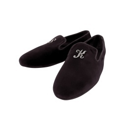 PANTOFOLE DONNA CHIUSE IN VELLUTO GEDA PERSONALIZZATE CON INIZIALI MADE IN ITALY - Img 5