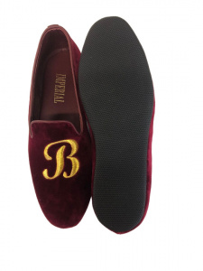 PANTOFOLE UOMO CHIUSE IN VELLUTO IMPERIAL PERSONALIZZABILI CON INIZIALI MADE IN ITALY - Img 3