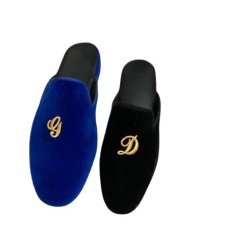 PANTOFOLE UOMO IN VELLUTO GEDA PERSONALIZZABILI CON INIZIALI MADE IN ITALY - Img 5