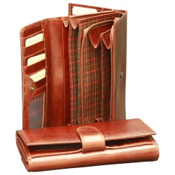 Portafoglio da donna in pelle. Marrone con RFID - Img 2