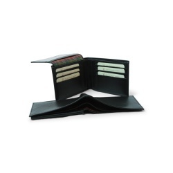 Portafoglio in pelle con schermatura RFID - Nero - Img 2