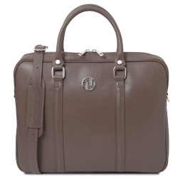 Prato - Borsa porta computer da donna in pelle saffiano
