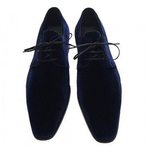 SCARPE LUSSO UOMO STRINGATE IN VELLUTO GAROFALO GIANBATTISTA ARTIGIANALI MADE IN ITALY