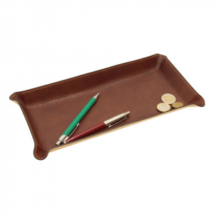 SET DA SCRIVANIA 5 PZ IN PELLE OLD ANGLER FIRENZE ARTIGIANALE MADE IN ITALY - Img 4