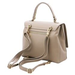 Silene - Borsa a mano in pelle convertibile a zaino - Img 3