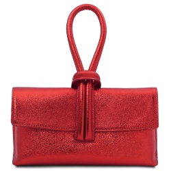 TL Bag - Pochette in pelle metallic