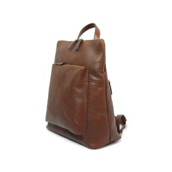 Zaino in pelle - marrone castagna - Img 7