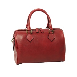 Bauletto due manici in pelle - rosso - Img 2