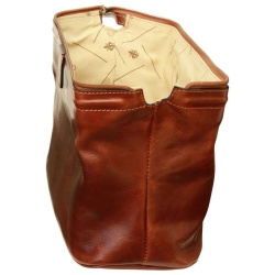 Beauty case in pelle. Marrone - Img 3
