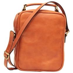 Borsa a tracolla con tasca frontale. Marrone Coloniale - Img 4