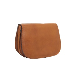 Borsa a tracolla da donna in pelle di vitello pieno fiore-Cuoio - Img 5