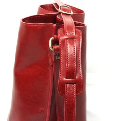 Borsa a tracolla in pelle con rosa rossa in pelle - Img 8