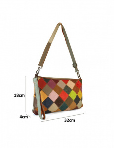 BORSA A TRACOLLA MULTICOLOR IN PELLE MISSTAR FANTASIA FIORI - Img 2