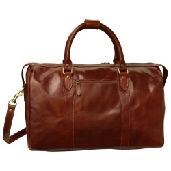 Borsa da viaggio con tracolla. Marrone - Img 5