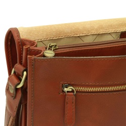 Borsa Messenger in vitello nappato. Marrone Mogano - Img 5