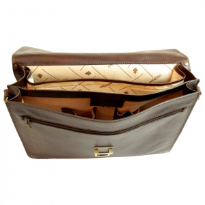CARTELLA PORTA PC IN PELLE OLD ANGLER FIRENZE ARTIGIANALE MADE IN ITALY - Img 5
