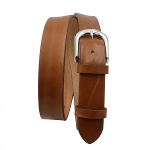 CINTURA UOMO 3,5 CM IN CUOIO DI TORO PLISSE' ORIONE BELTS ARTIGIANALE MADE IN ITALY - Img 2